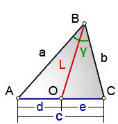 Найти длину биссектрисы в треугольнике